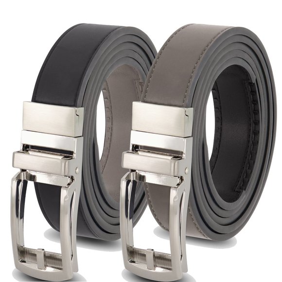 Reversible Ratchet Belts For Men-Genuine Leather-One Size-2 Colors, 1 Belt (1PK) - Picture 3 of 16